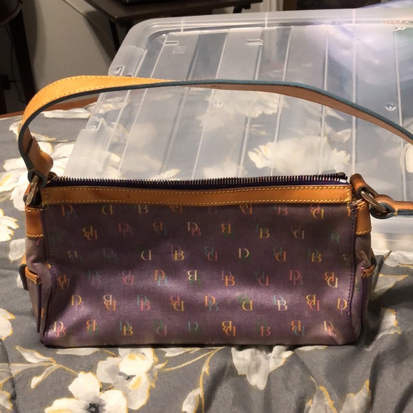 Dooney and Bourke purple monogram multi colored handbag - Picture 2 of 11